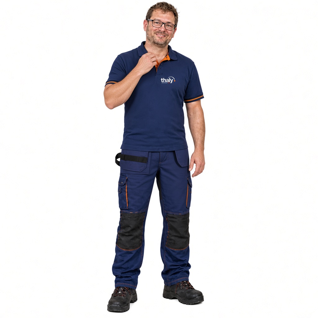 Blåkläder 1503 broek gedragen door een model, foto met AI gemaakt