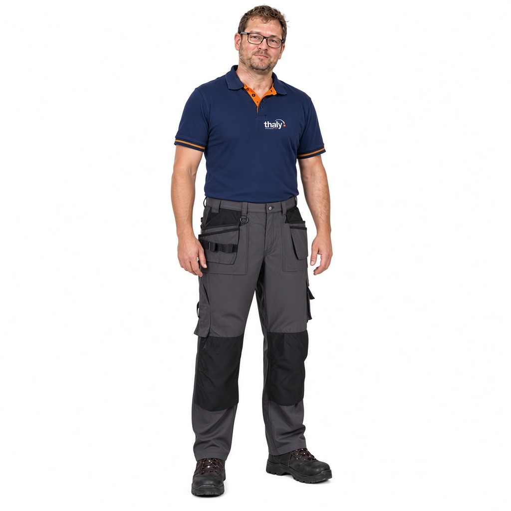 Blåkläder 1525 broek gedragen door een model, foto met AI gemaakt