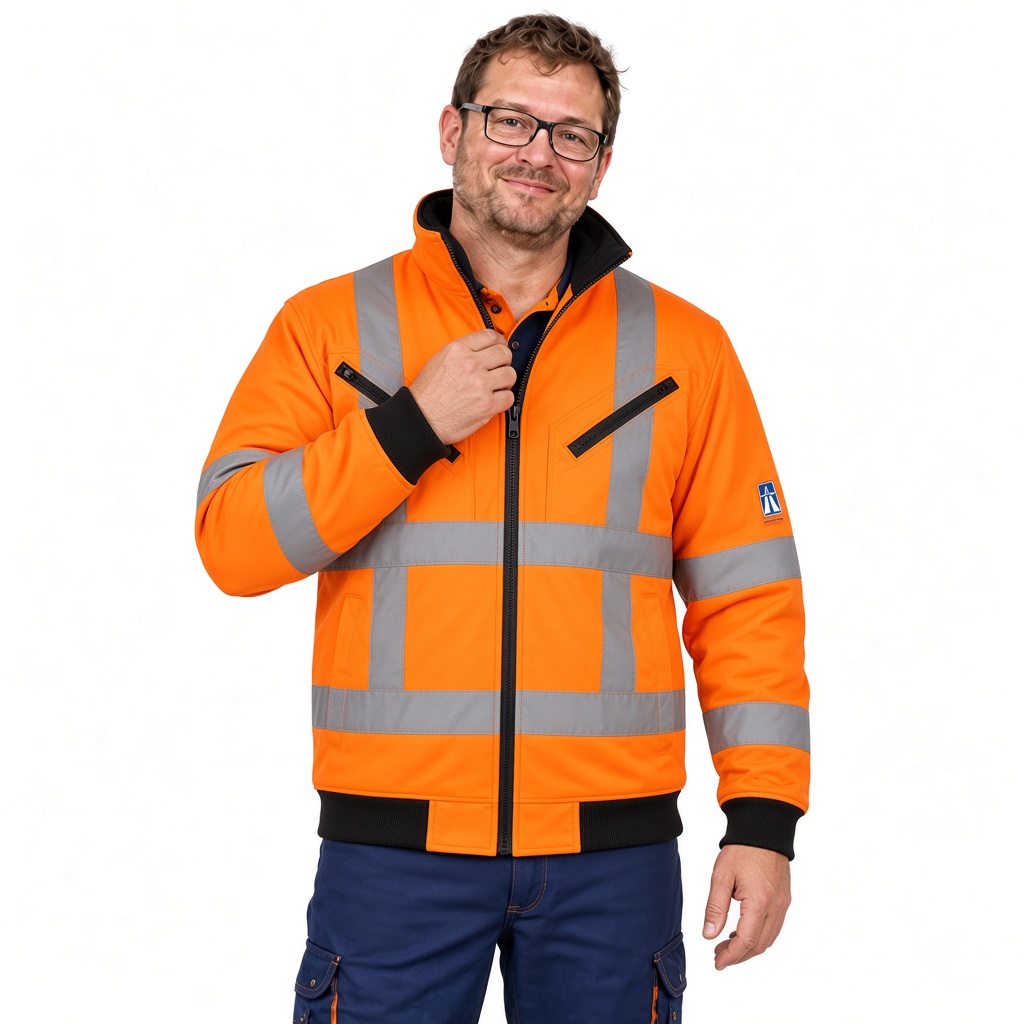 Sioen 050A Rws Blouson Eagle, getragen von einem Model, Foto mit KI erstellt